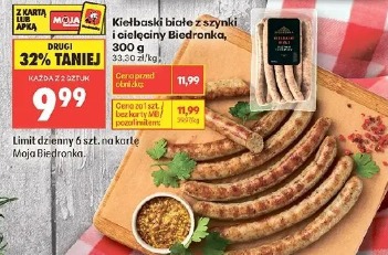 Kiełbaski białe z szynki i cielęciny Biedronka