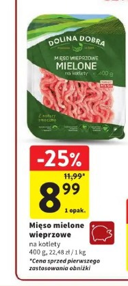 Mięso mielone wieprzowe na kotlety Dolina Dobra