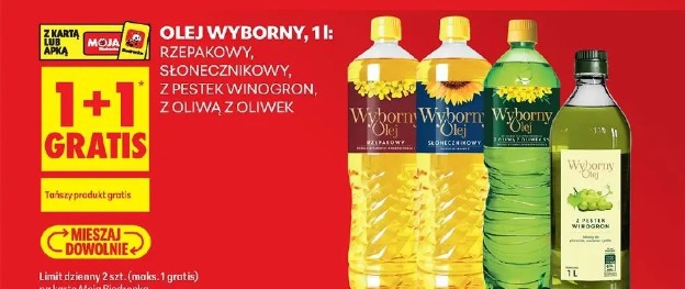 Wyborny Olej rzepakowy, słonecznikowy, z pestek winogron, z oliwą z oliwek