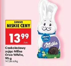 Czekoladowy zając Milka Oreo White