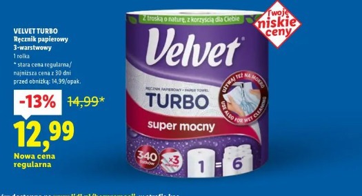 Velvet Turbo Ręcznik papierowy 3-warstwowy