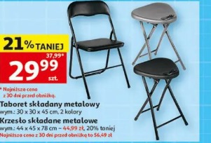 Taboret składany metalowy