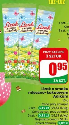 Lizak o smaku czekolady