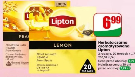 Herbata czarna aromatyzowana Lipton
