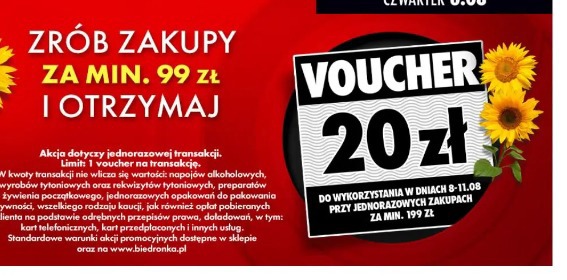 Voucher 20 zł za zakupy za min. 99 zł