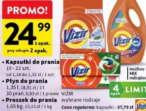 Kapsułki do prania VIZIR wybrane rodzaje
