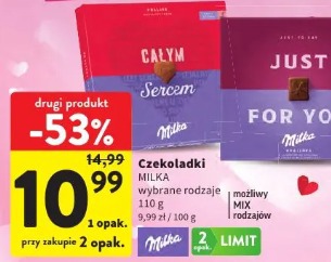 Czekoladki MILKA wybrane rodzaje