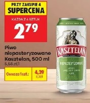 Piwo niepasteryzowane Kasztelan, 500 ml