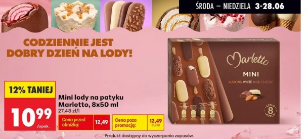 Mini lody na patyku Marletto