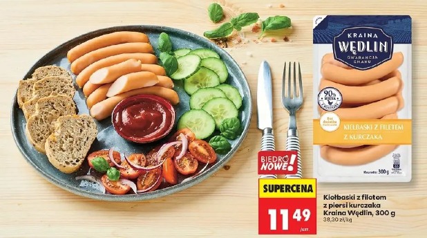 Kiełbaski z filetem z piersi kurczaka Kraina Wędlin