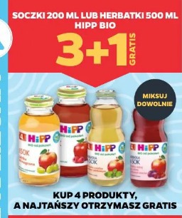 Soczki 200 ml lub herbatki 500 ml Hipp Bio