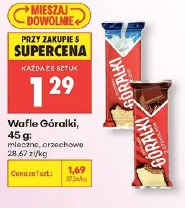 Wafle Góralki mleczne, orzechowe