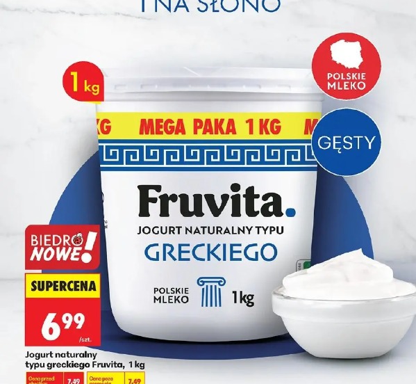 Jogurt naturalny typu greckiego Fruvita