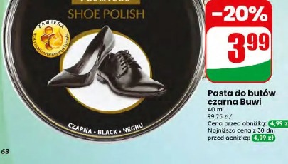 Pasta do butów czarna BuWi