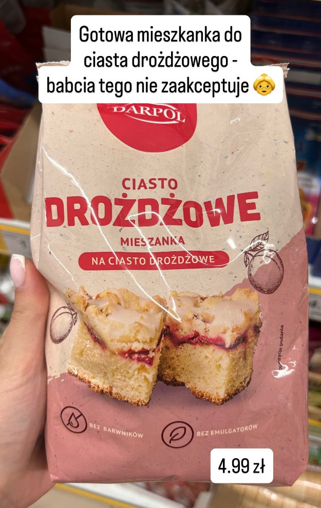 Ciasto drożdżowe mieszanka Darpol