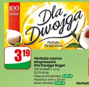 Herbata czarna ekspresowa Dla Dwojga Roger