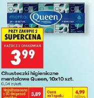 Chusteczki higieniczne mentolowe Queen
