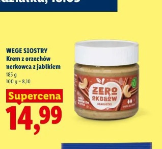 Wege Siostry Krem z orzechów nerkowca z jabłkiem