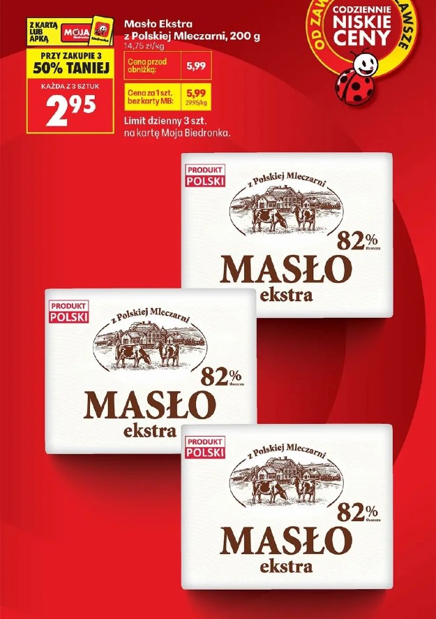 Masło Ekstra z Polskiej Mleczarni