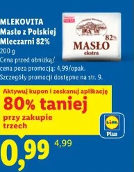 Mlekovita Masło z Polskiej Mleczarni 82%