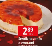 Sernik na zimno z owocami