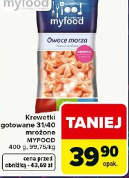 Krewetki gotowane 31/40 mrożone MYFOOD