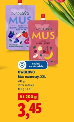 Owolovo Mus owocowy, XXL różne rodzaje