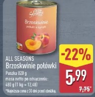 All Seasons Brzoskwinie połówki