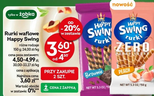 Rurki waflowe Happy Swing