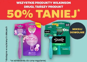 Wszystkie produkty Wilkinson drugi, tańszy produkt 50% taniej