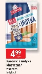 Parówki z indyka klasyczne/z serem Indykpol