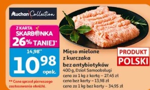 Mięso mielone z kurczaka bez antybiotyków Auchan Collection
