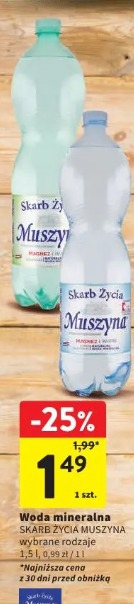 Woda mineralna SKARB ŻYCIA MUSZYNA
