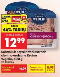 Schab lub szynka w plastrach ciemnowędzona Kraina Wędlin