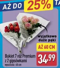 Bukiet 7 róż Premium z gipsówkami