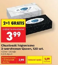 Chusteczki higieniczne 3-warstwowe Queon, 120 szt.