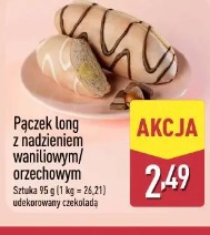 Pączek long z nadzieniem waniliowym/orzechowym