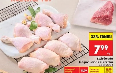 Świeże uda lub podudzia z kurczaka