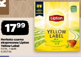 Herbata czarna ekspresowa Lipton Yellow Label