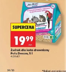 Żwirek dla kota drewniany Pets Dream