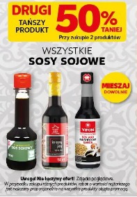 Wszystkie sosy sojowe drugi 50% taniej