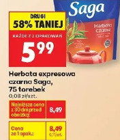 Herbata ekspresowa czarna Saga