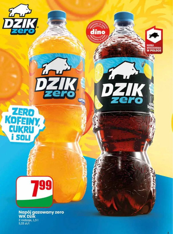 Napój gazowany zero WK Dzik