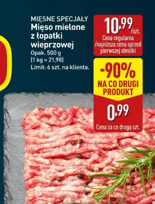 Mięso mielone z łopatki wieprzowej