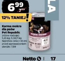 Pet Republic Karma mokra dla psów Wołowina z warzywami