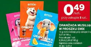 Oranżada musująca w proszku Emix