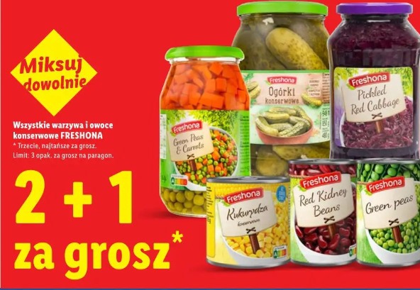 Wszystkie warzywa i owoce konserwowe Freshona