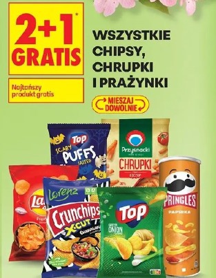 Wszystkie chipsy, chrupki i prażynki