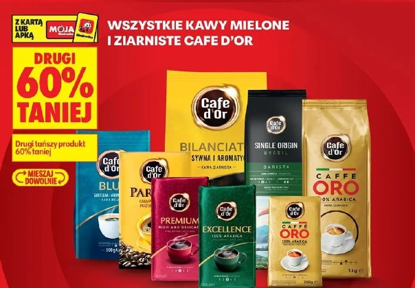 Wszystkie kawy mielone i ziarniste Cafe D'or