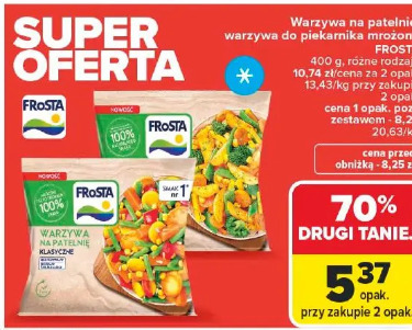 Warzywa na patelnię, warzywa do piekarnika mrożone Frosta